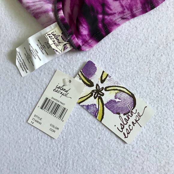 Island Escape NWT Shaper Pant Bikini Bottom Women 14 - Picture 6 of 8